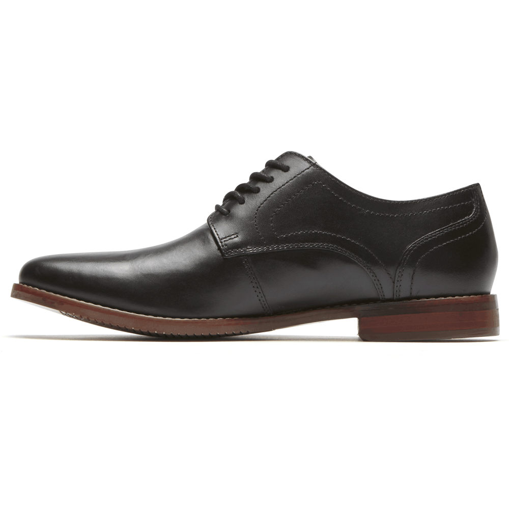 Rockport Singapore Mens Oxfords - Style Purpose Plain Toe Black - GP6719830